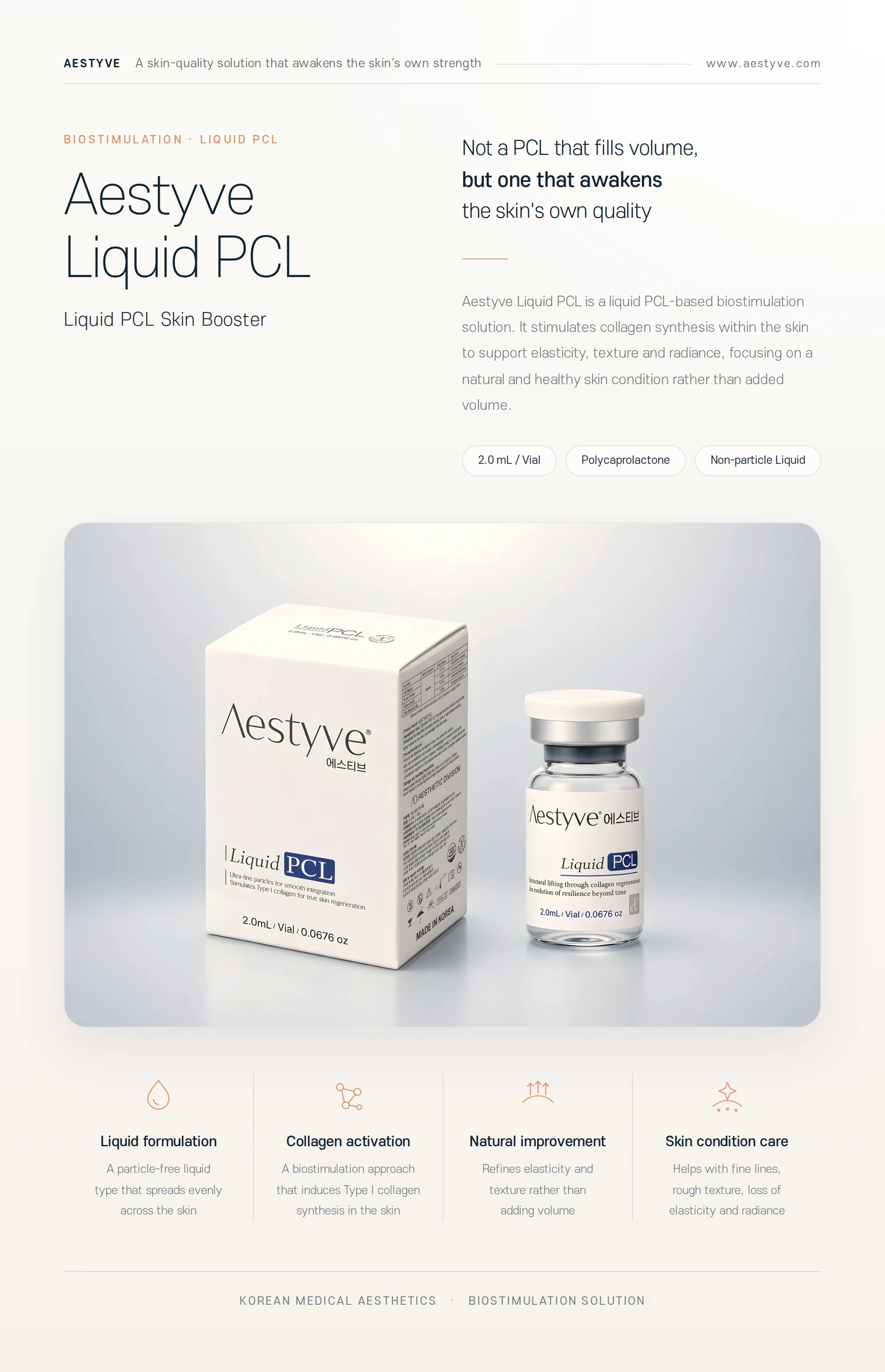 Aestyve Liquid PCL product overview
