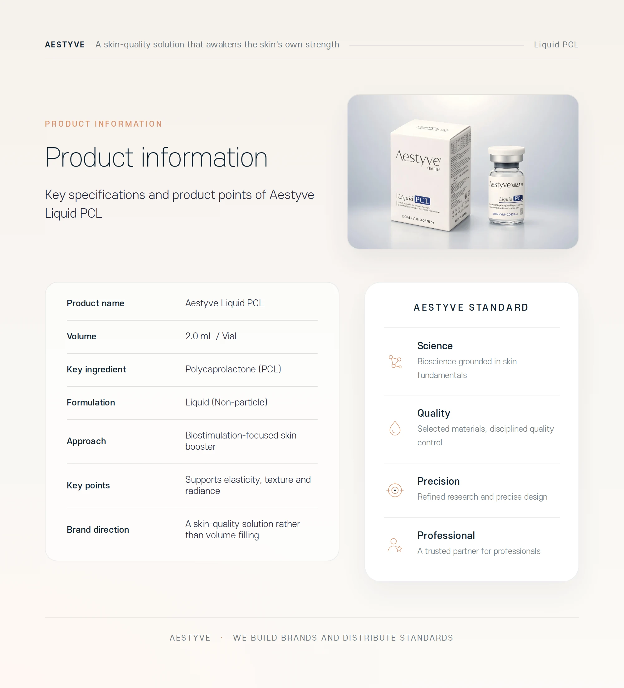 Aestyve Liquid PCL product information