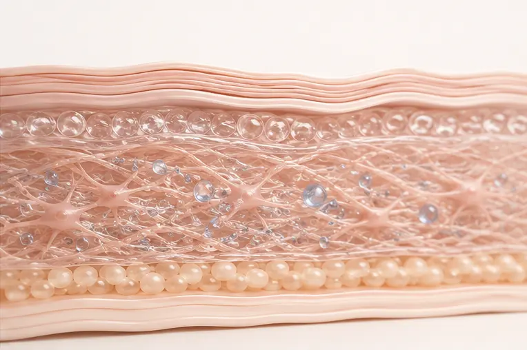 초기 수분 반응과 세포외기질 안정화를 표현한 3D 이미지