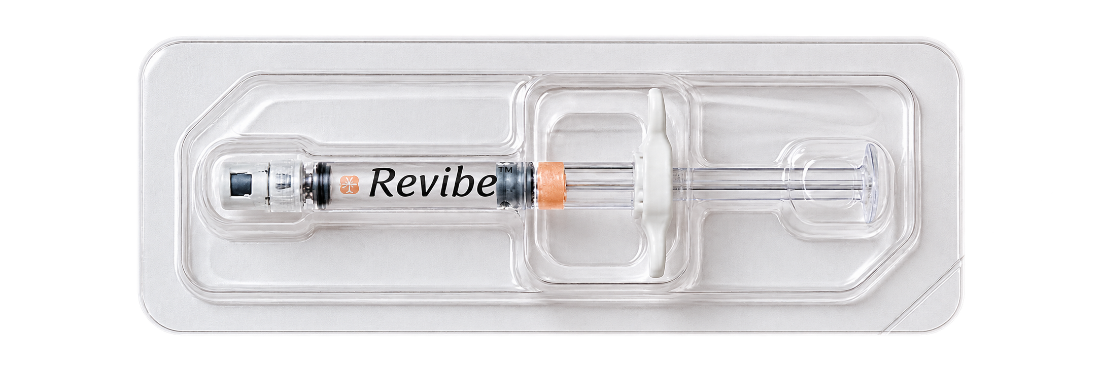 멸균 포장된 Revibe 2mL 프리필드 시린지